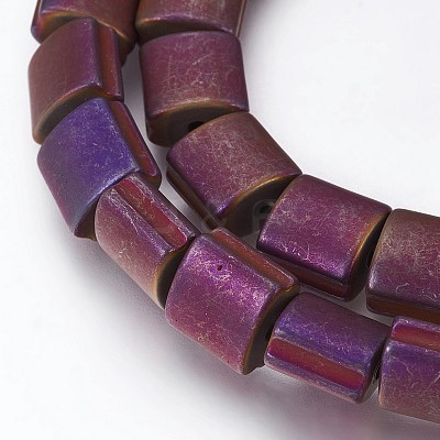 Electroplated Non-magnetic Synthetic Hematite Beads Strands G-P392-U08-1