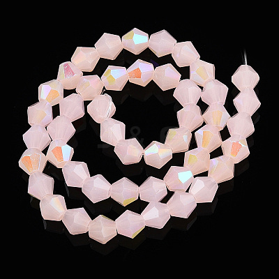 Imitation Jade Electroplate Glass Beads Strands EGLA-A039-J6mm-L07-1