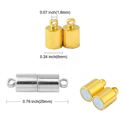 20 Sets 2 Colors Alloy Magnetic Clasps PALLOY-CJ0002-42-1