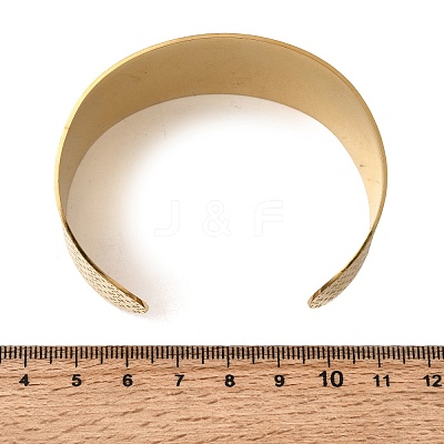 316L Surgical Stainless Steel Cuff Bangles BJEW-D454-01C-G-1