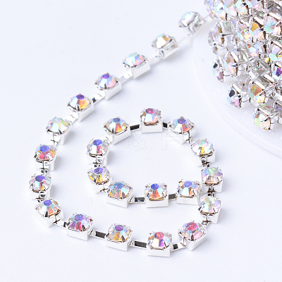 Iron Rhinestone Strass Chains CHC-T002-SS10-02S-1-1