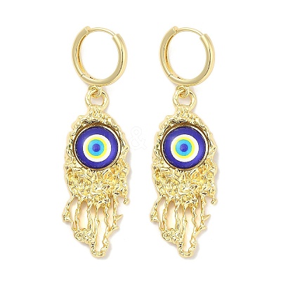 Rack Plating Brass Dangle Earrings for Women EJEW-M260-24G-02-1