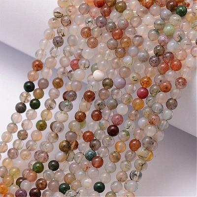 Natural Indian Agate Bead Strands G-K146-62-3mm-1
