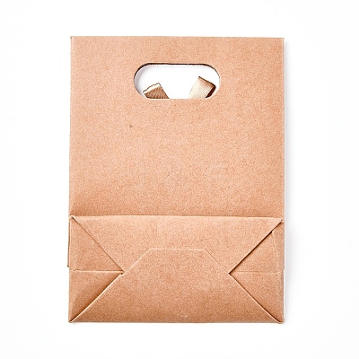 Kraft Paper Gift Bags with Ribbon Bowknot Design CARB-WH0009-05A-1