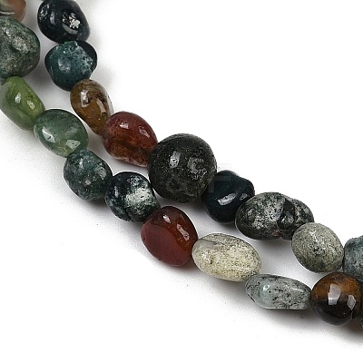 Natural Indian Agate Beads Strands G-Q060-D08-01-1