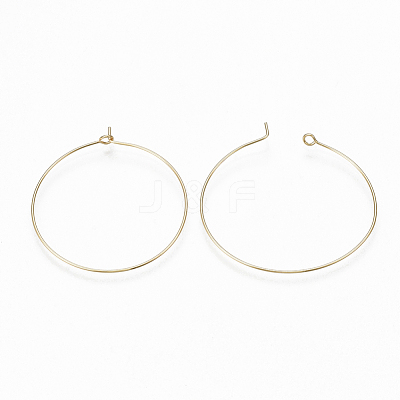 Brass Hoop Earrings Findings KK-S348-244-1