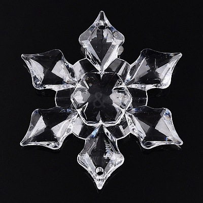 Transparent Acrylic Connector Charms TACR-T028-03A-1
