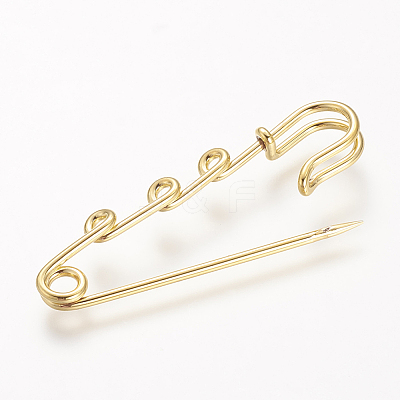 Iron Safety Brooch Findings X-IFIN-R226-G-1