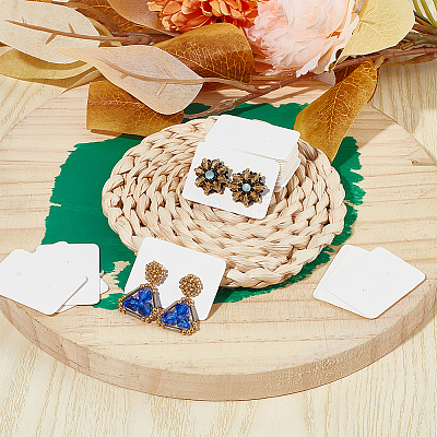 300Pcs Paper Jewelry Earring Display Cards with Hanging Hole CDIS-SP0001-05A-1
