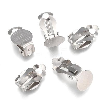 Tarnish Resistant 304 Stainless Steel Clip-on Earring Findings STAS-E482-16P-1