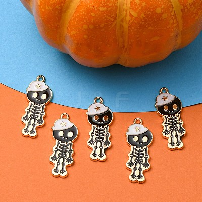 5Pcs Alloy Enamel Pendants ENAM-YW0001-49B-1