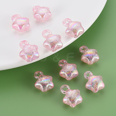 Transparent Crackle Acrylic Pendants LS-MACR-S373-63-L05-1