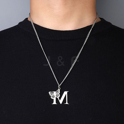 201 Stainless Steel Necklaces NJEW-Q336-01W-P-1