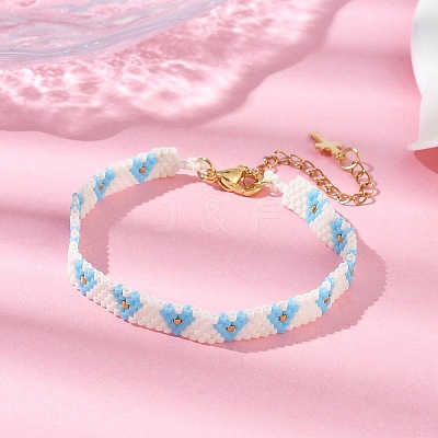 Glass Seed Beaded Bracelets for Women BJEW-MZ00214-02-1