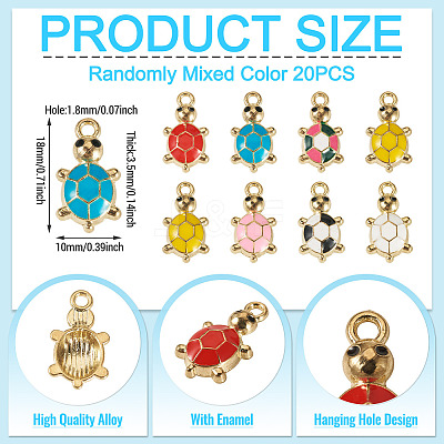 20Pcs Alloy Enamel Pendants ENAM-TA0003-57-1