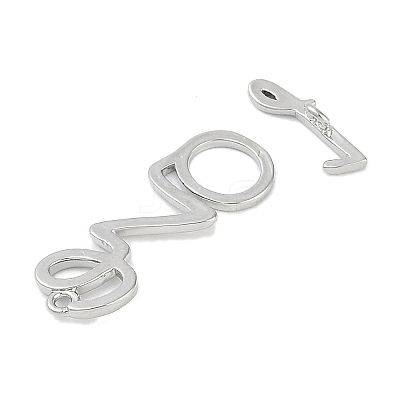 Brass Toggle Clasps KK-K391-17P-1