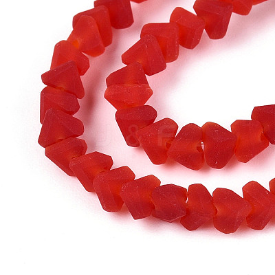 Frosted Transparent Glass Beads X1-GLAA-N016-4mm-08-1