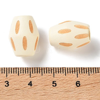 Schima Wood Carved European Beads WD-CBACBB7-01C-1