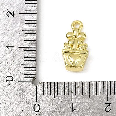 Brass Pave Clear Cubic Zirconia Pendants KK-L238-08G-1