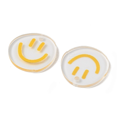 Transparent Printed Acrylic Pendants X-TACR-P005-01F-1
