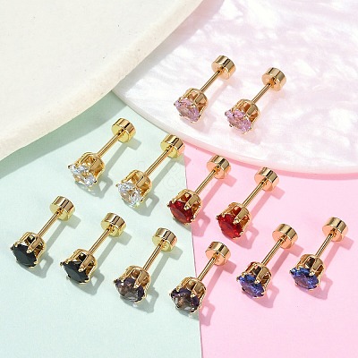 Flat Round Glass Ear Fake Plugs EJEW-H105-22G-C-1