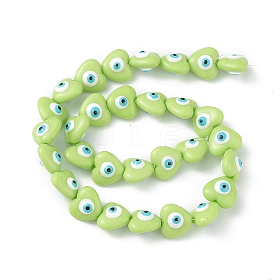 Evil Eye Resin Beads Strands RESI-F040-01I-1