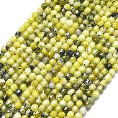 Natural Yellow Turquoise(Jasper) Beads Strands G-A260-A18-01-1