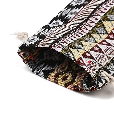 Ethnic Printed Polycotton Drawstring Storage Bags FB-CBA307F-01D-1