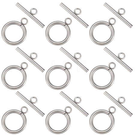 50Pcs 304 Stainless Steel Toggle Clasps STAS-BBC0007-49-1