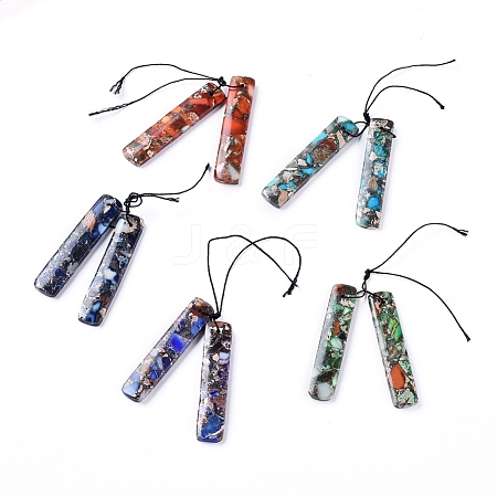 Natural Mixed Gemstone Pendants G-G827-05-1