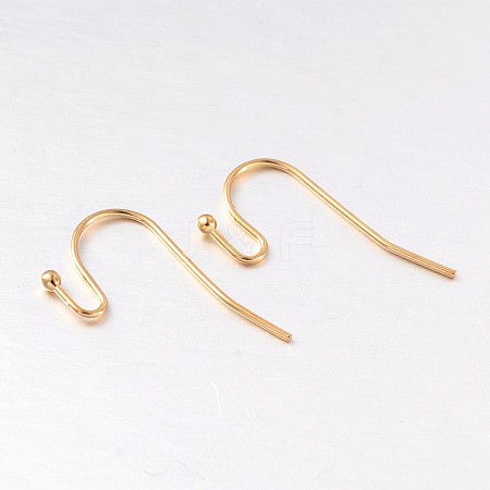Brass Earring Hooks KK-K108-19G-1
