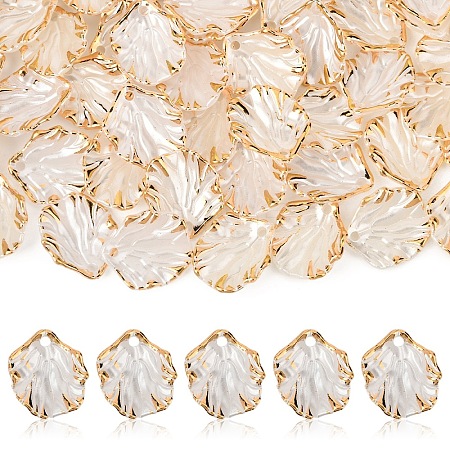 100Pcs Opaque Acrylic Pendants MACR-YW0004-08E-1
