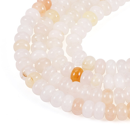 2 Strands Natural Golden Silk Jade Beads Strands G-TA0002-25-1