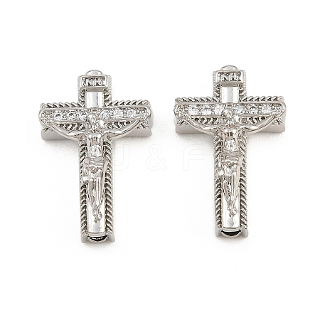 Easter Brass Micro Pave Clear Cubic Zirconia Pendants CU-CBADC6C-10P-04-1