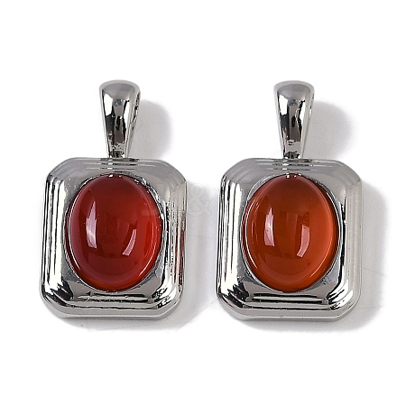 Natural Carnelian(Dyed & Heated) Pendants KK-P283-50P-1