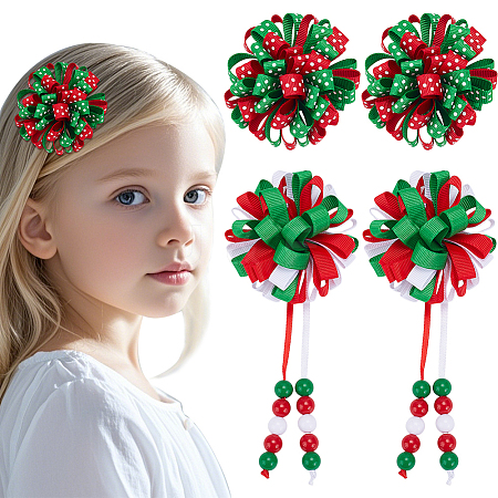 4Pcs Polyester Alligator Hair Clips OHAR-WR0001-05-1
