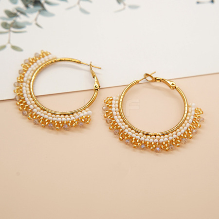 Stainless Steel Hoop Earrings OL6632-3-1