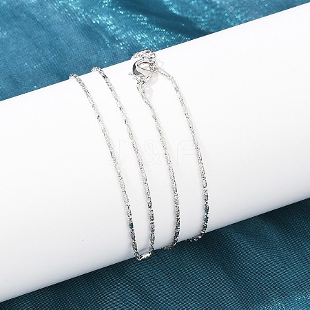 Brass Oval Link Chain Necklaces NJEW-D338-02P-1