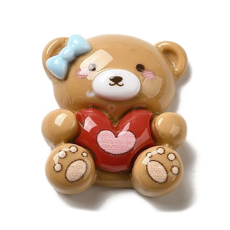 Valentine's Day Theme Opaque Resin Decoden Cabochons LS-RESI-G092-01A-1