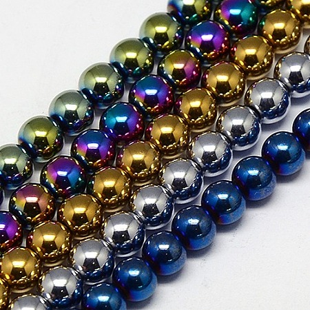 Electroplate Non-magnetic Synthetic Hematite Beads Strands G-J169A-2mm-M-1