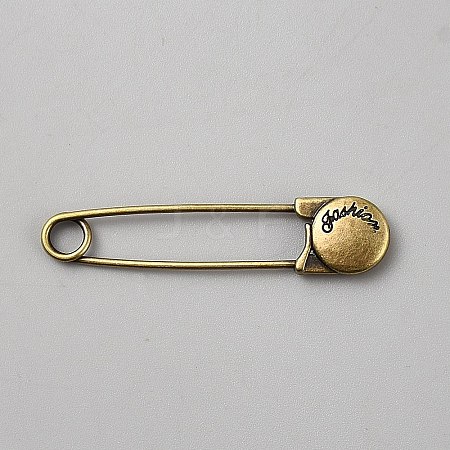 Zinc Alloy Safety Pins JEWB-WH0030-78C-1