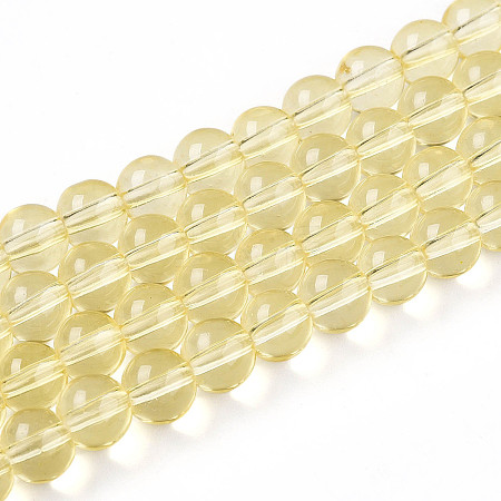 Baking Paint Transparent Glass Beads X1-DGLA-N006-8mm-03-1