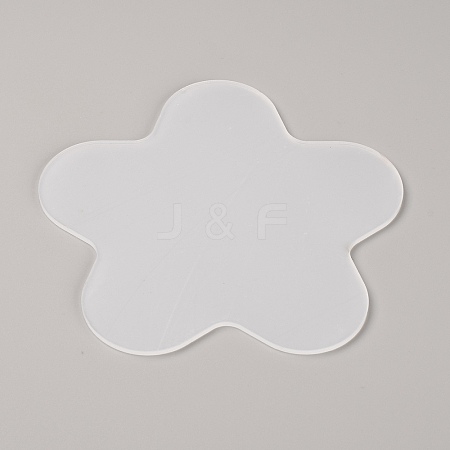 Custom Flower Shape Plastic Thread Holder Card TOOL-WH0135-05-1