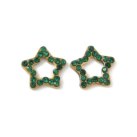 304 Stainless Steel Rhinestone Cabochons STAS-A057-04G-E01-1