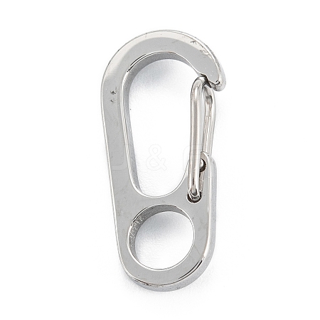 Non-Tarnish 304 Stainless Steel Push Gate Snap Keychain Clasp Findings LS-STAS-C024-13P-1