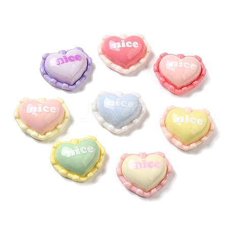 Opaque Resin Cabochons RESI-G087-01-1