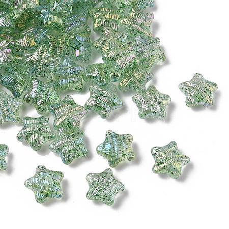 UV Plating Transparent Acrylic Beads OACR-G051-01D-1