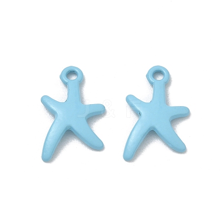 Spray Painted Alloy Pendants AL-CBA5D51-01B-01-1
