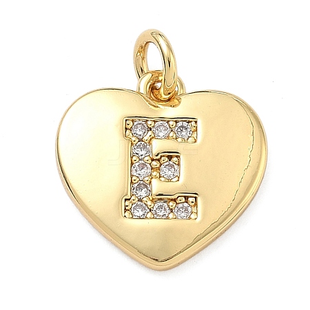 Brass Micro Pave Clear Cubic Zirconia Pendants KK-D229-01G-05-1