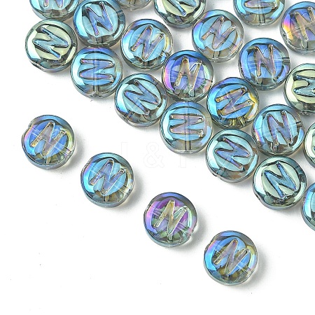 Electroplate Glass Beads EGLA-YW0005-01N-1